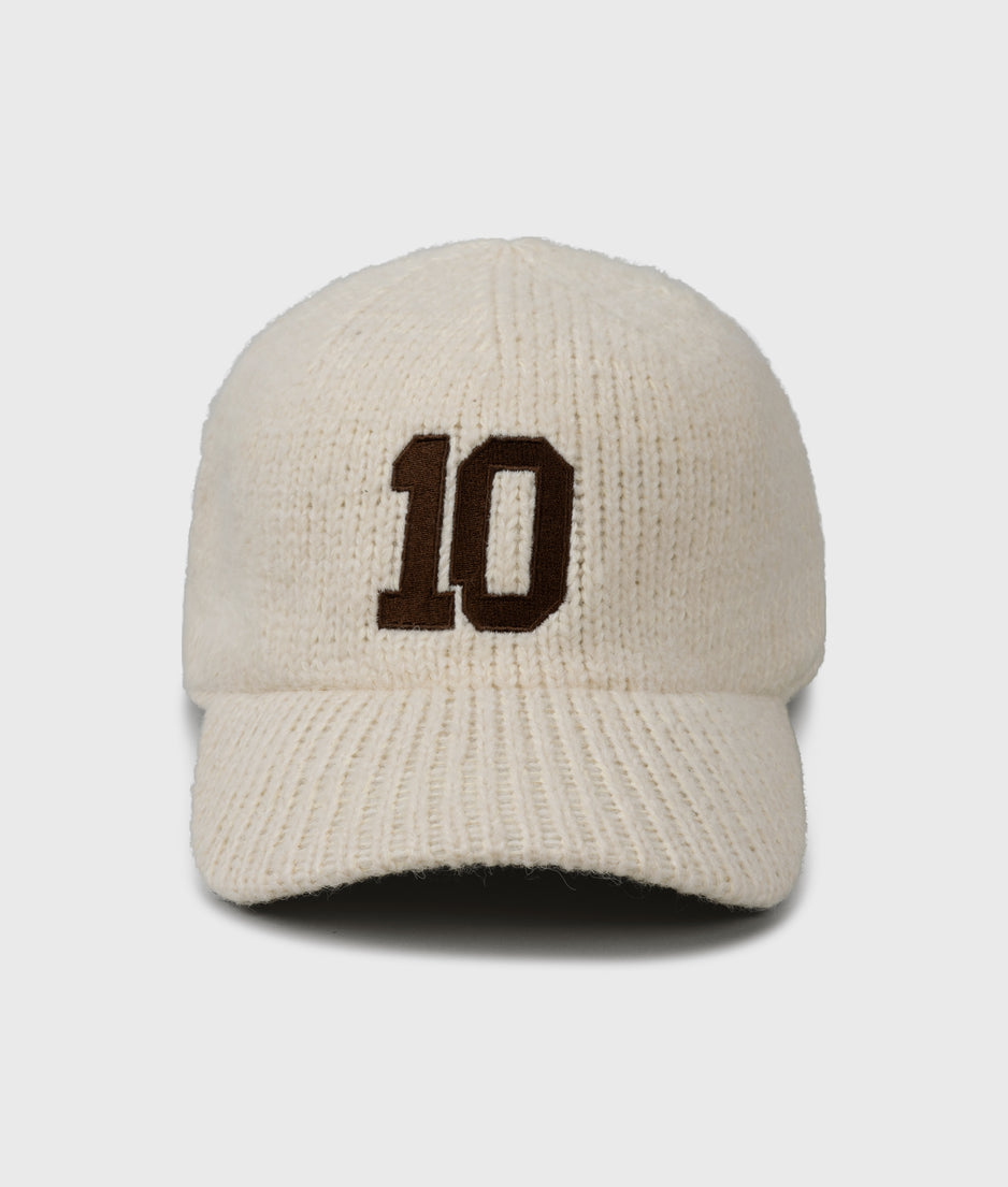 knit baseball cap | pearl