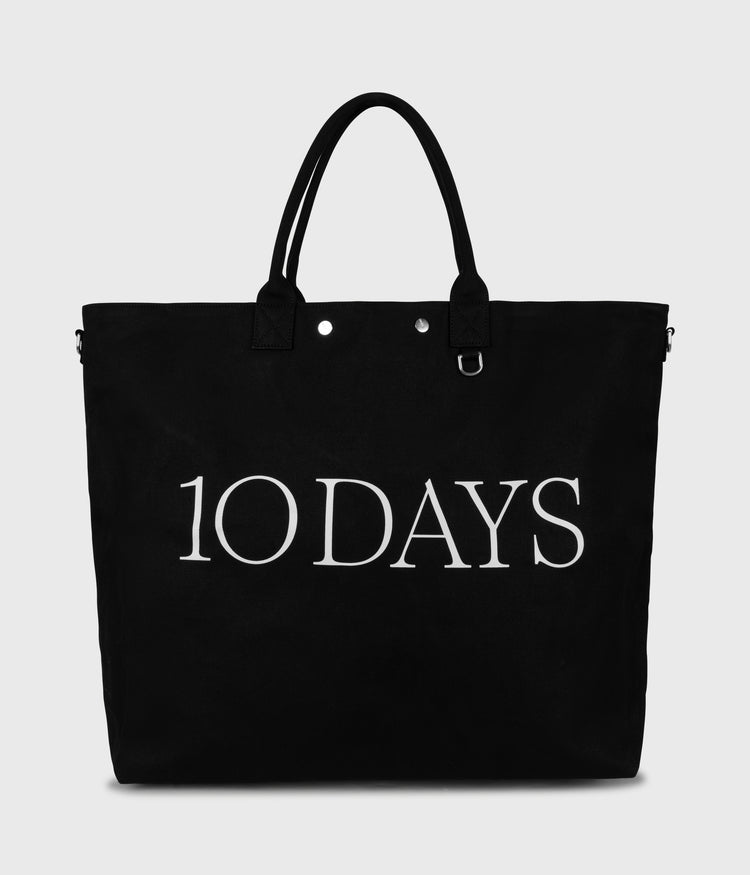 canvas shopper | black