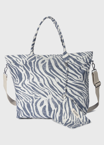 beach shopper zebra | light vanilla