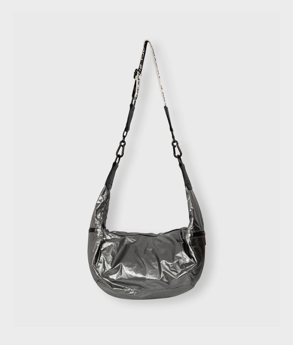 metallic banana bag | silver