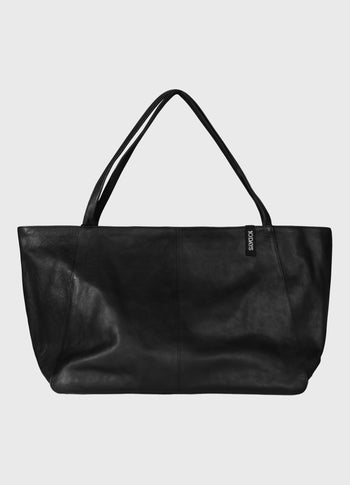 Shopper aus Leder | black