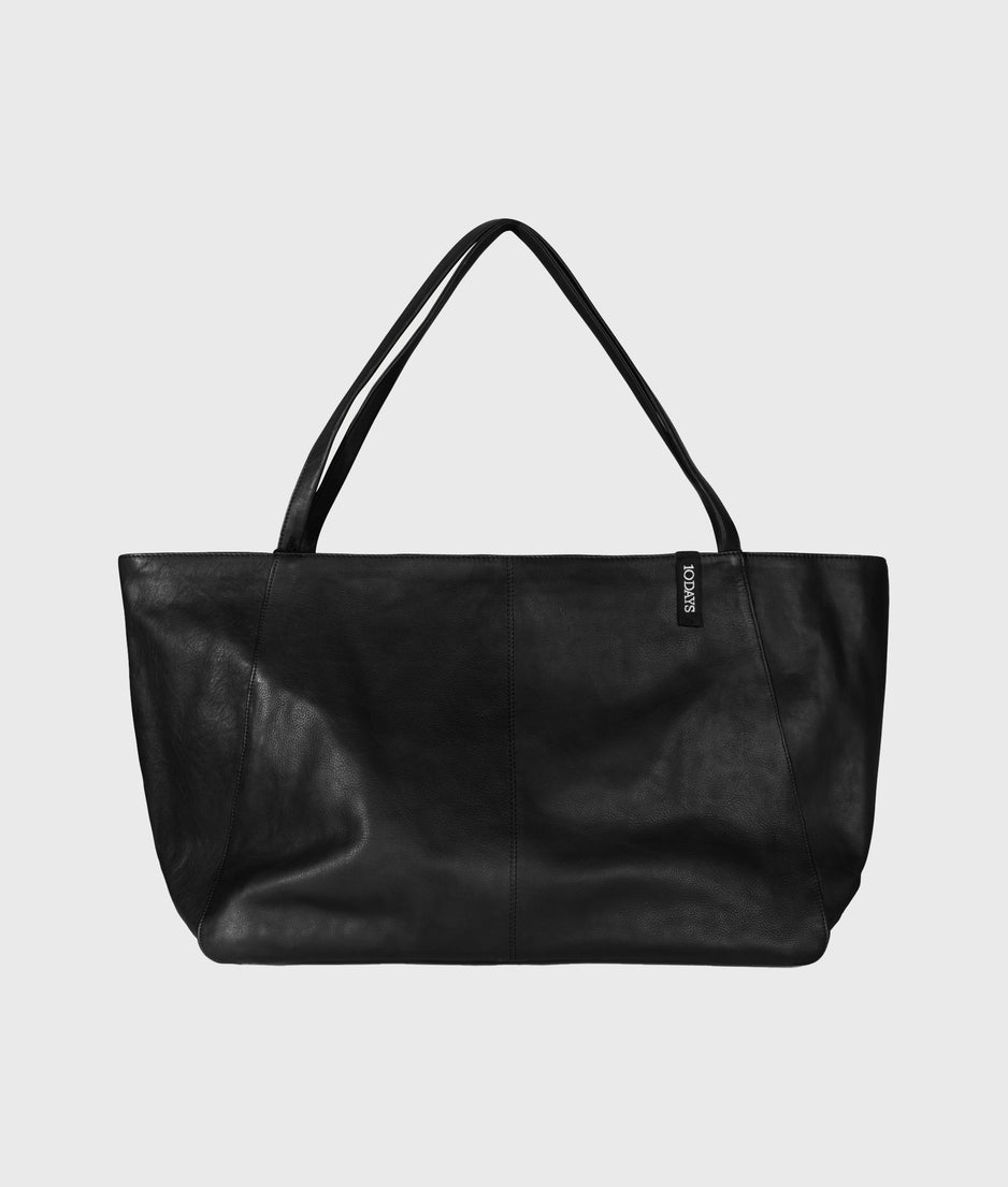 Shopper aus Leder | black