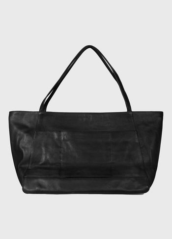 Shopper aus Leder | black