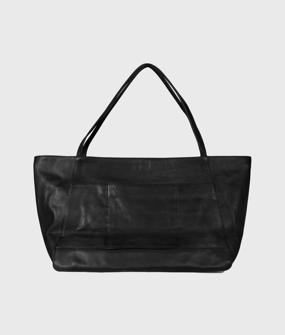 Shopper aus Leder | black