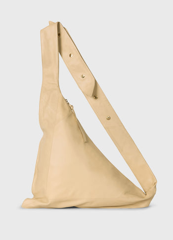 leather shoulder bag | pearl