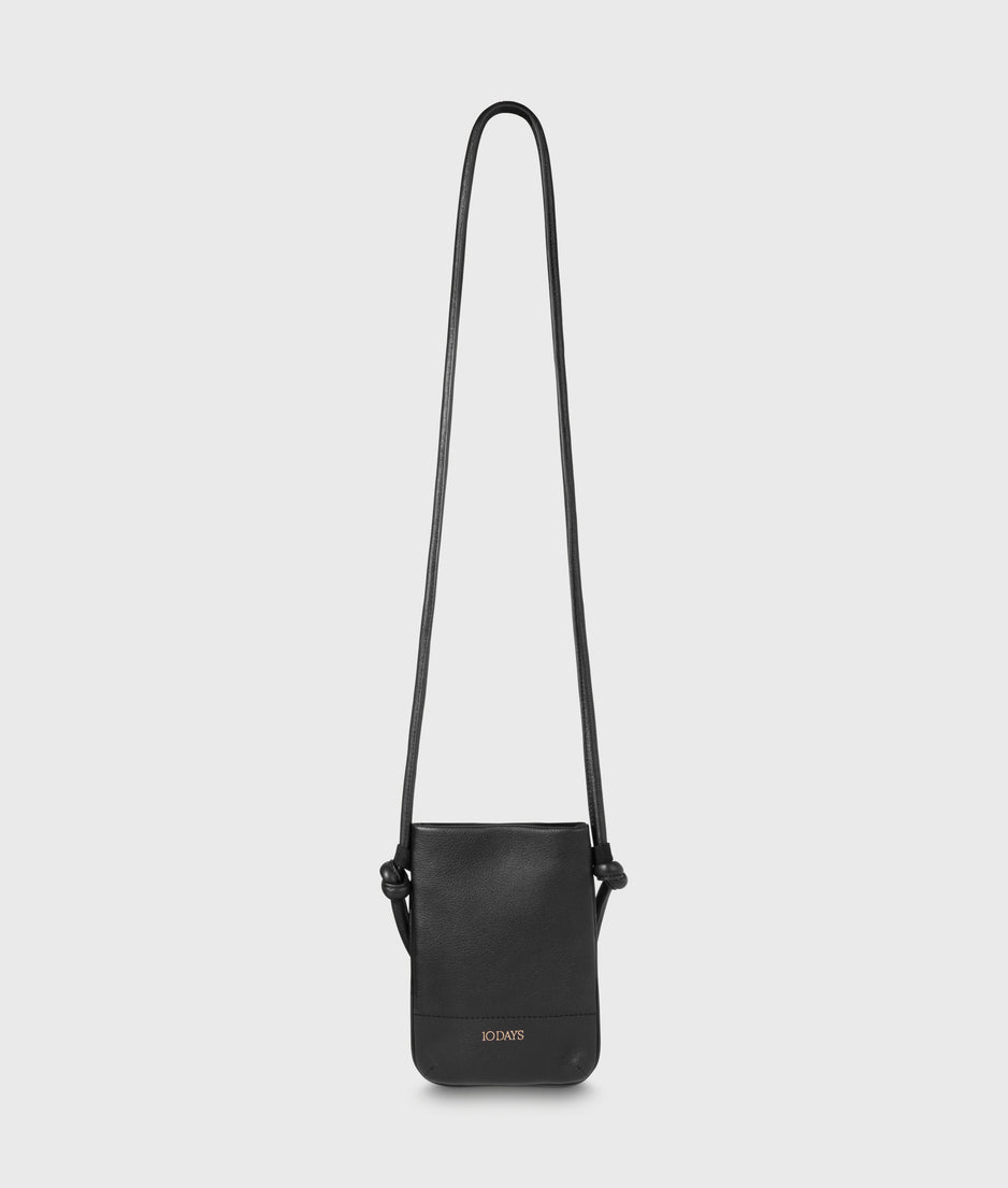 leather phone bag | black