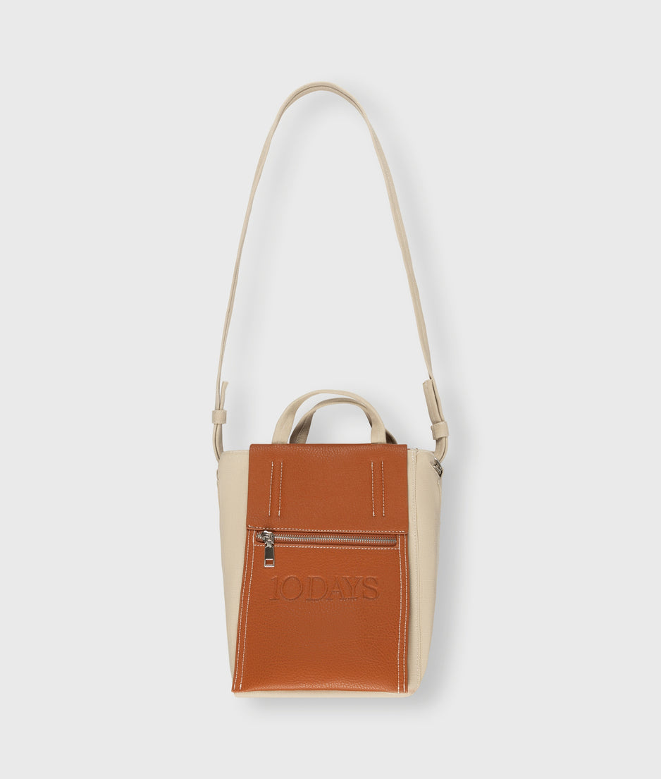 mini box bag | saddle brown