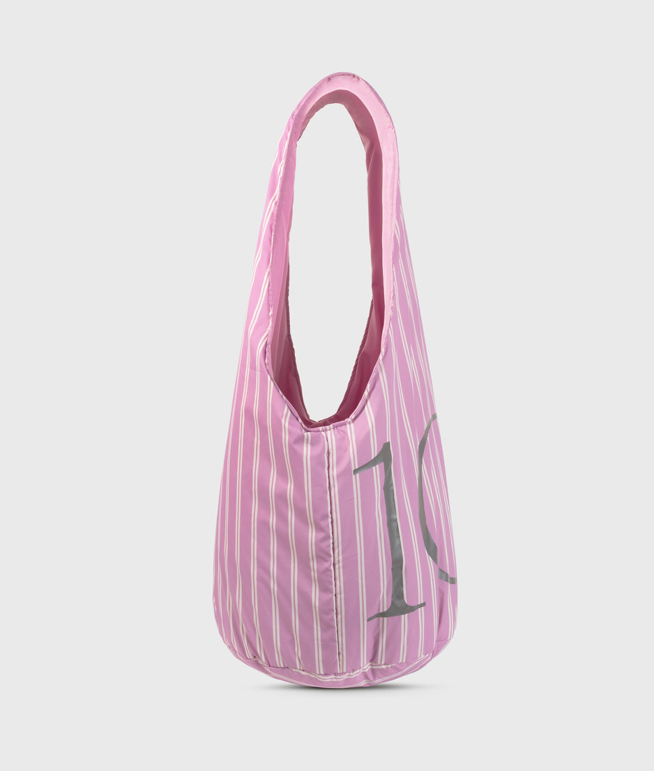 woven bag nylon stripes | violet