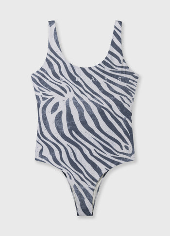 bathing suit zebra | light vanilla
