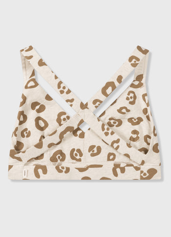 sporty bra leopard | soft white melee