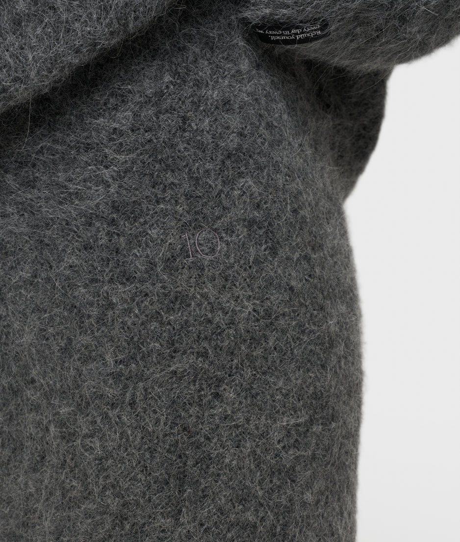 mini hairy knit skirt | antra melee