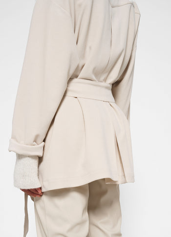 worker jacket crepe | light safari