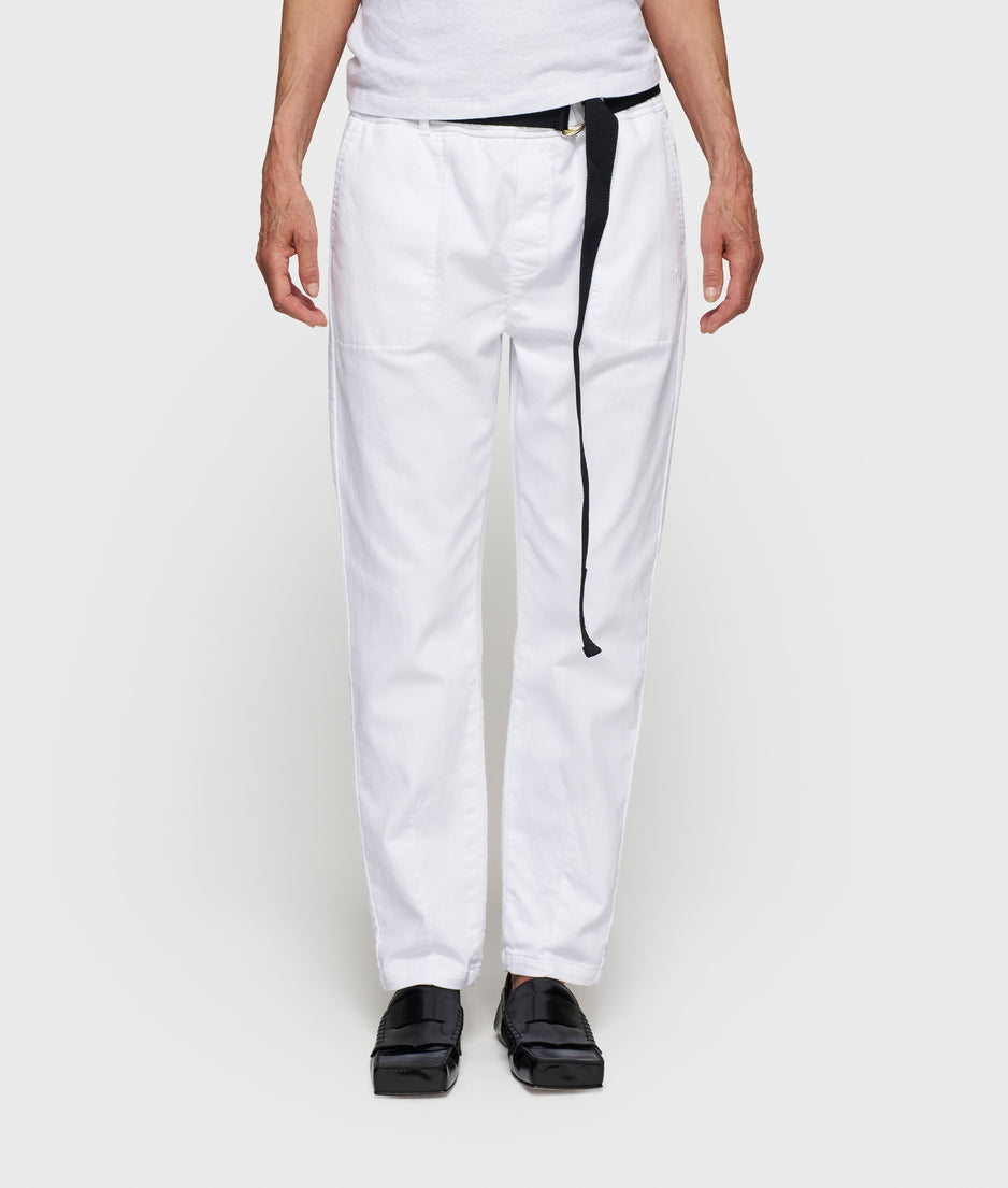 belted pants | optic white