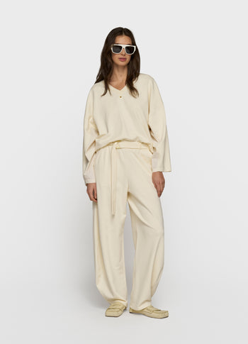 banana pants fleece | soft vanilla