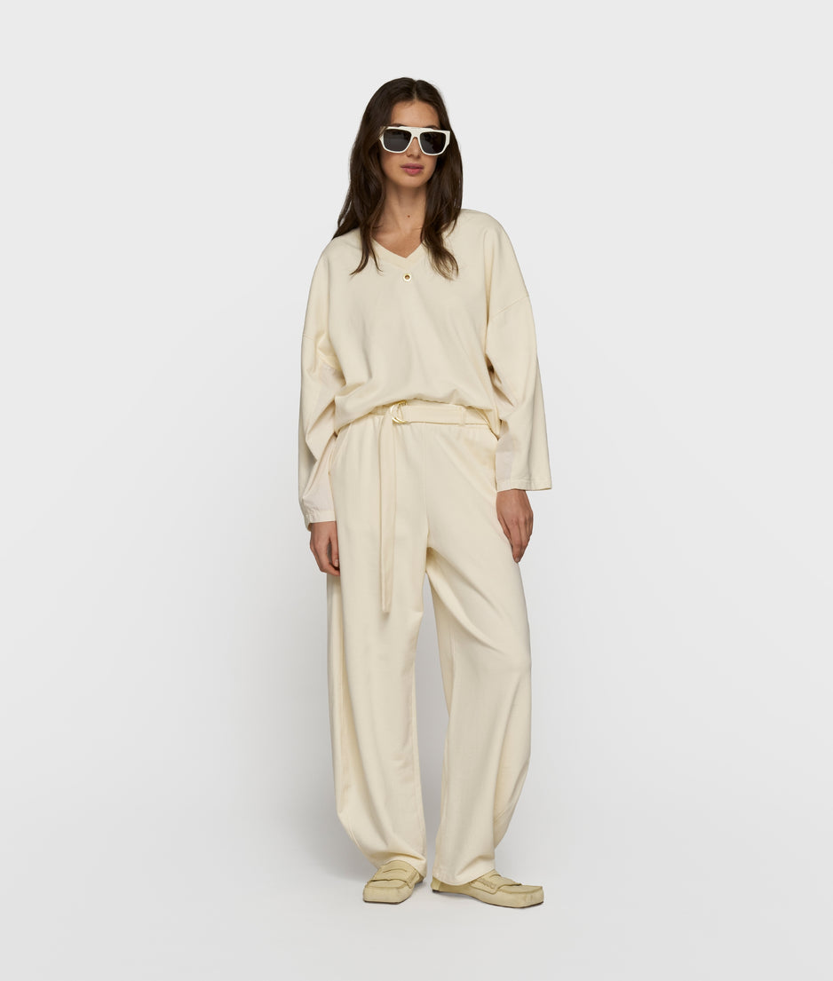banana pants fleece | soft vanilla