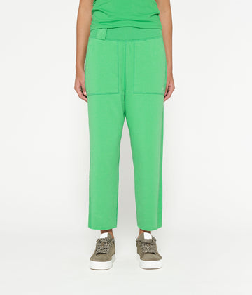 side panel jogger | apple green
