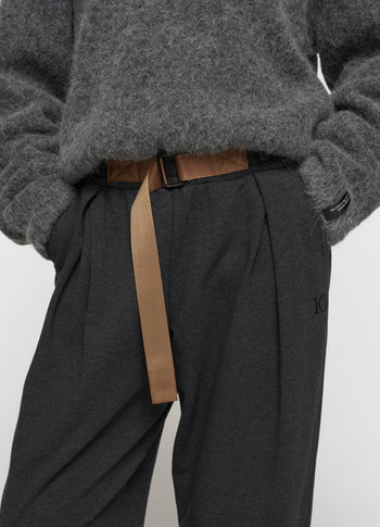 pleat hairy knit sweater | antra melee
