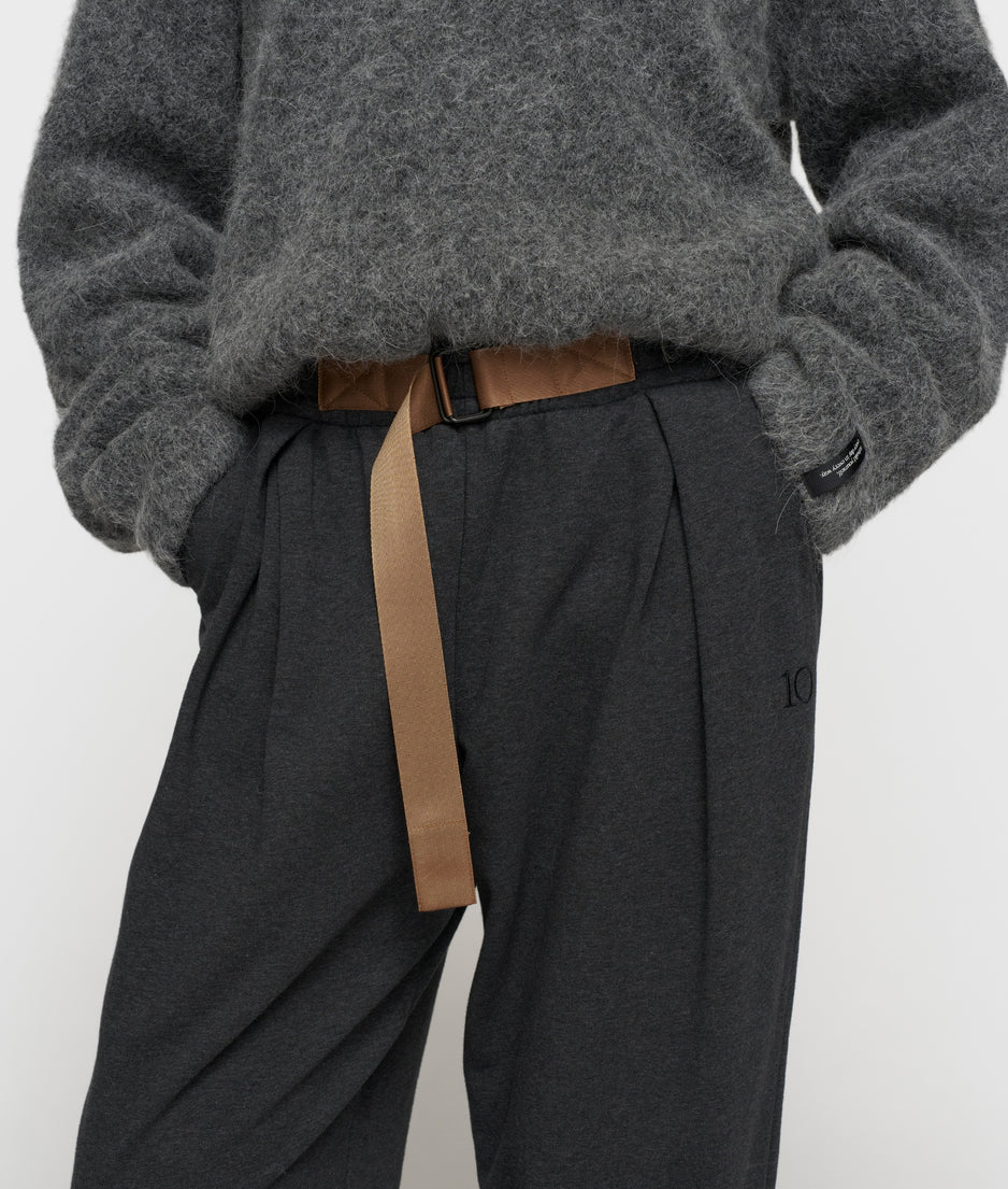pleat hairy knit sweater | antra melee