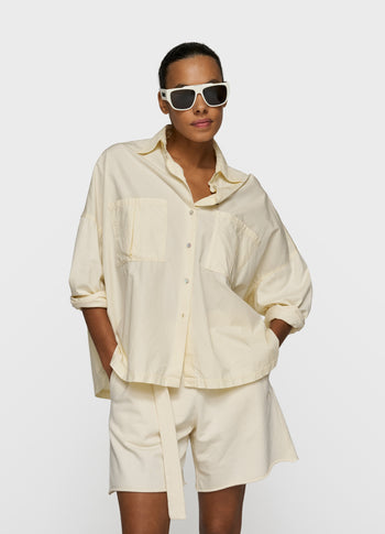 oversized shirt | soft vanilla
