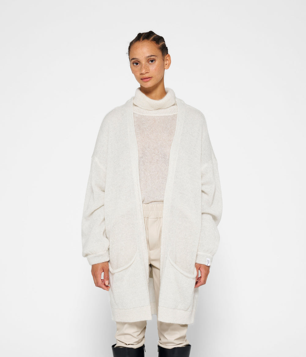 cardigan knit sparkle | ecru