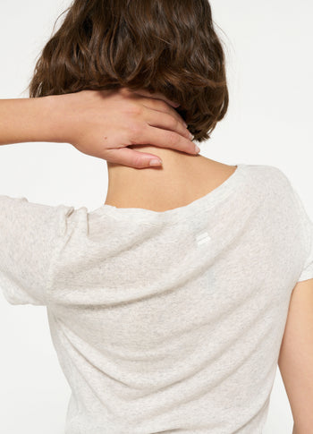 THE SLIM FIT TEE | soft white melee