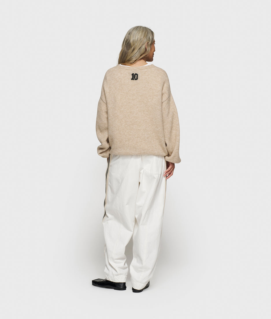 soft round neck sweater knit | earth