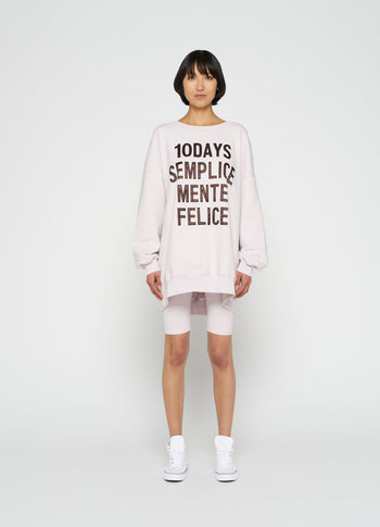 oversized statement sweater | pale lilac