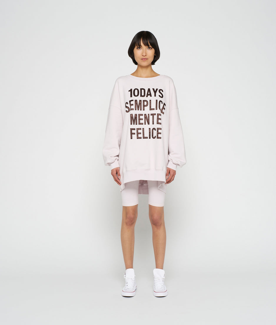 oversized statement sweater | pale lilac