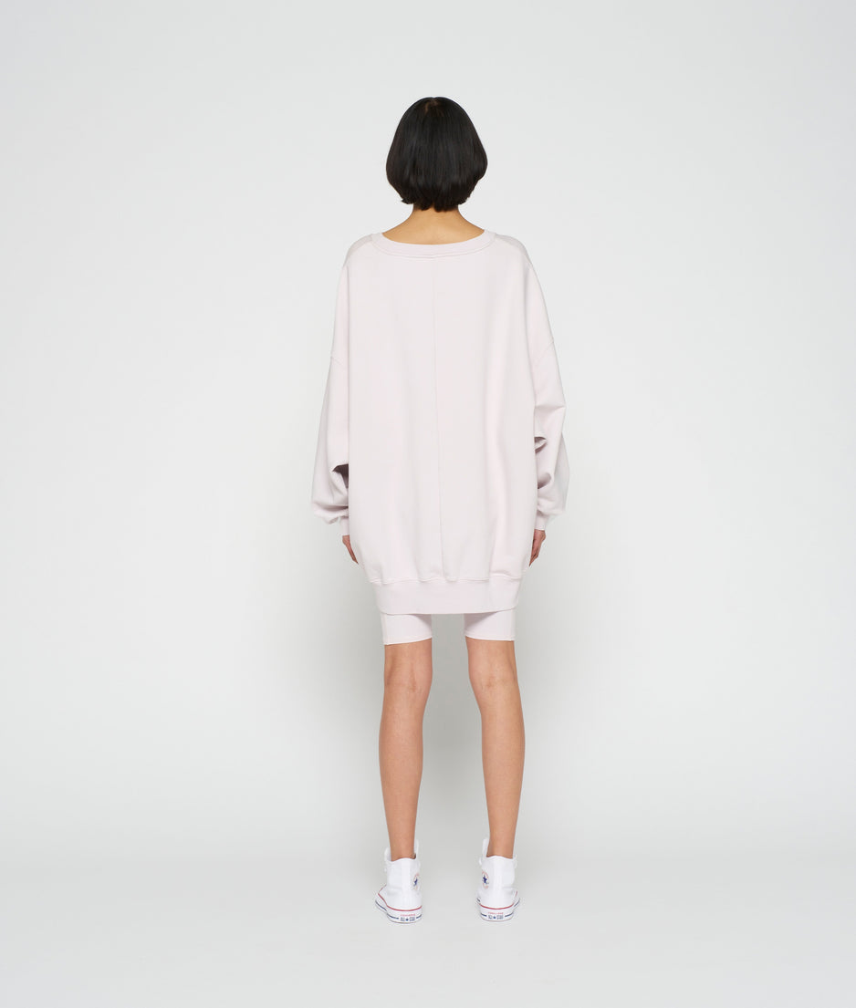 oversized statement sweater | pale lilac