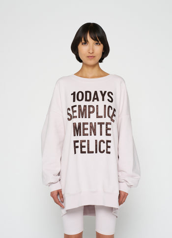 oversized statement sweater | pale lilac