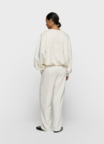 pleated sweater curly 10 | pearl