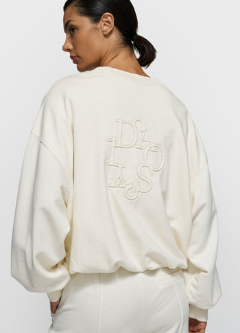 pleated sweater curly 10 | pearl