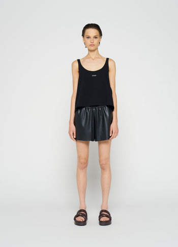 leatherlook shorts | black