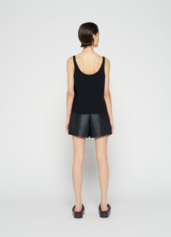 leatherlook shorts | black