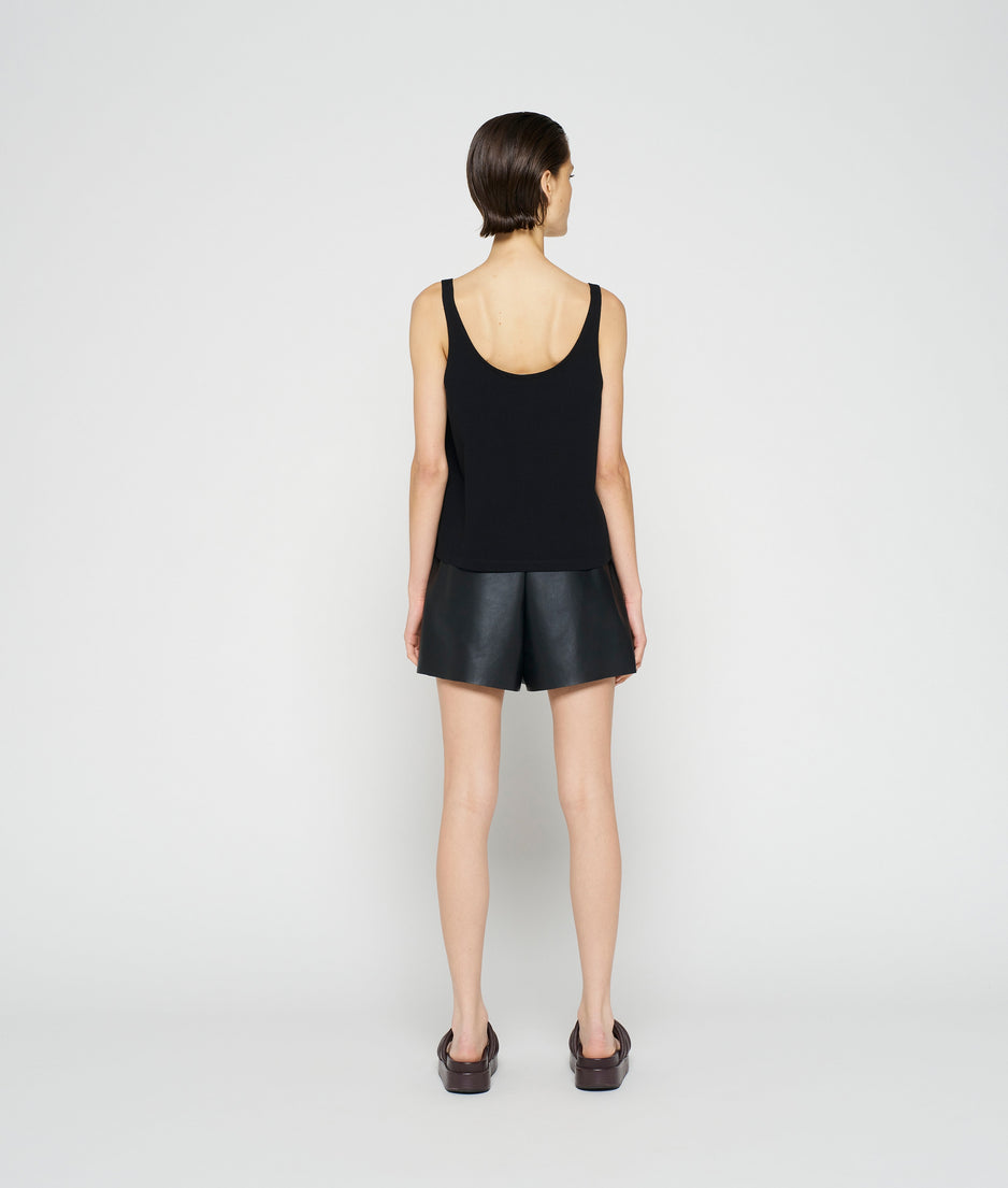 leatherlook shorts | black