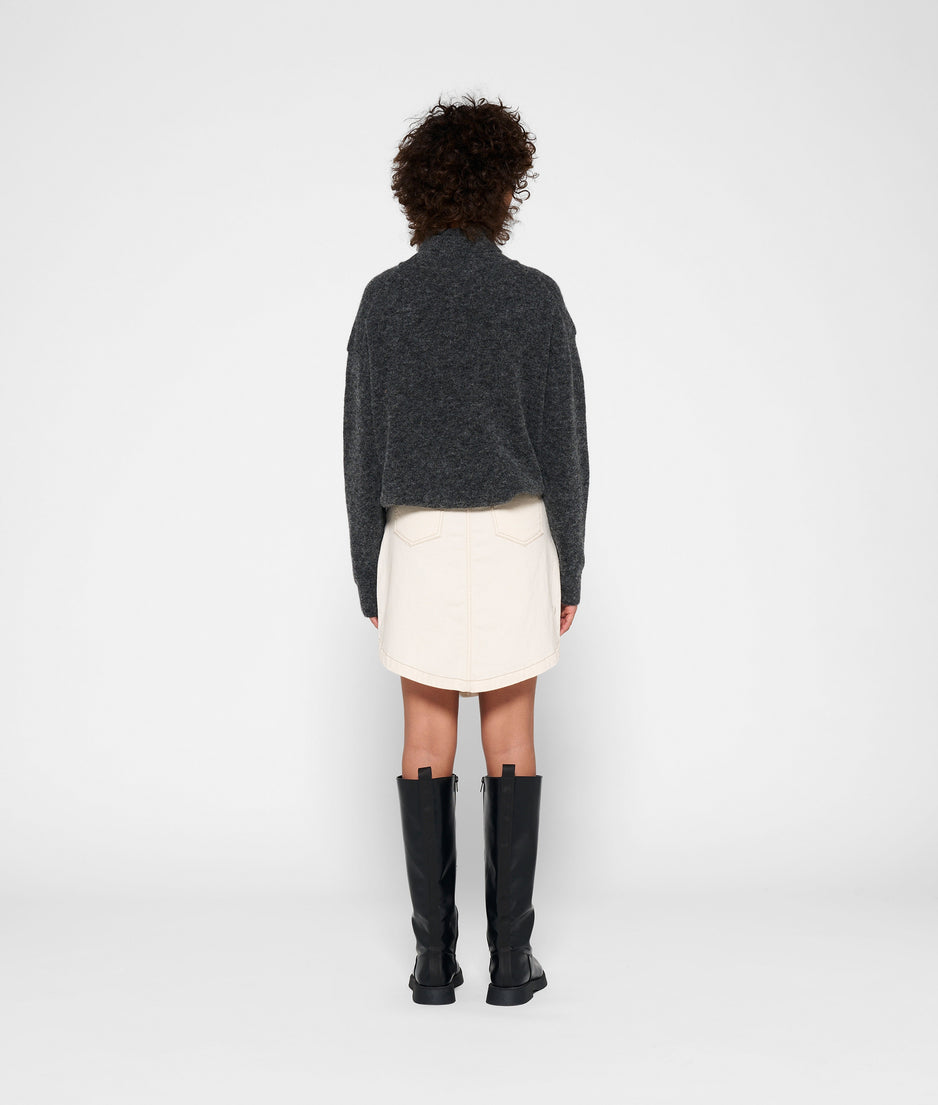 western mini skirt | ecru