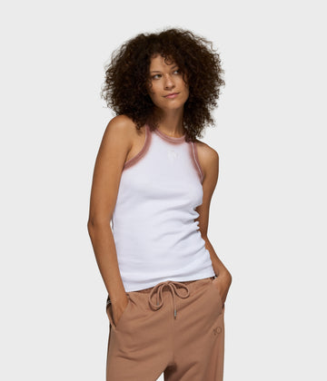 tank top rib spray | white