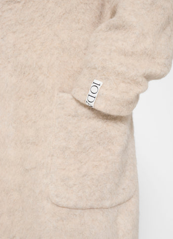 wool coat | ecru