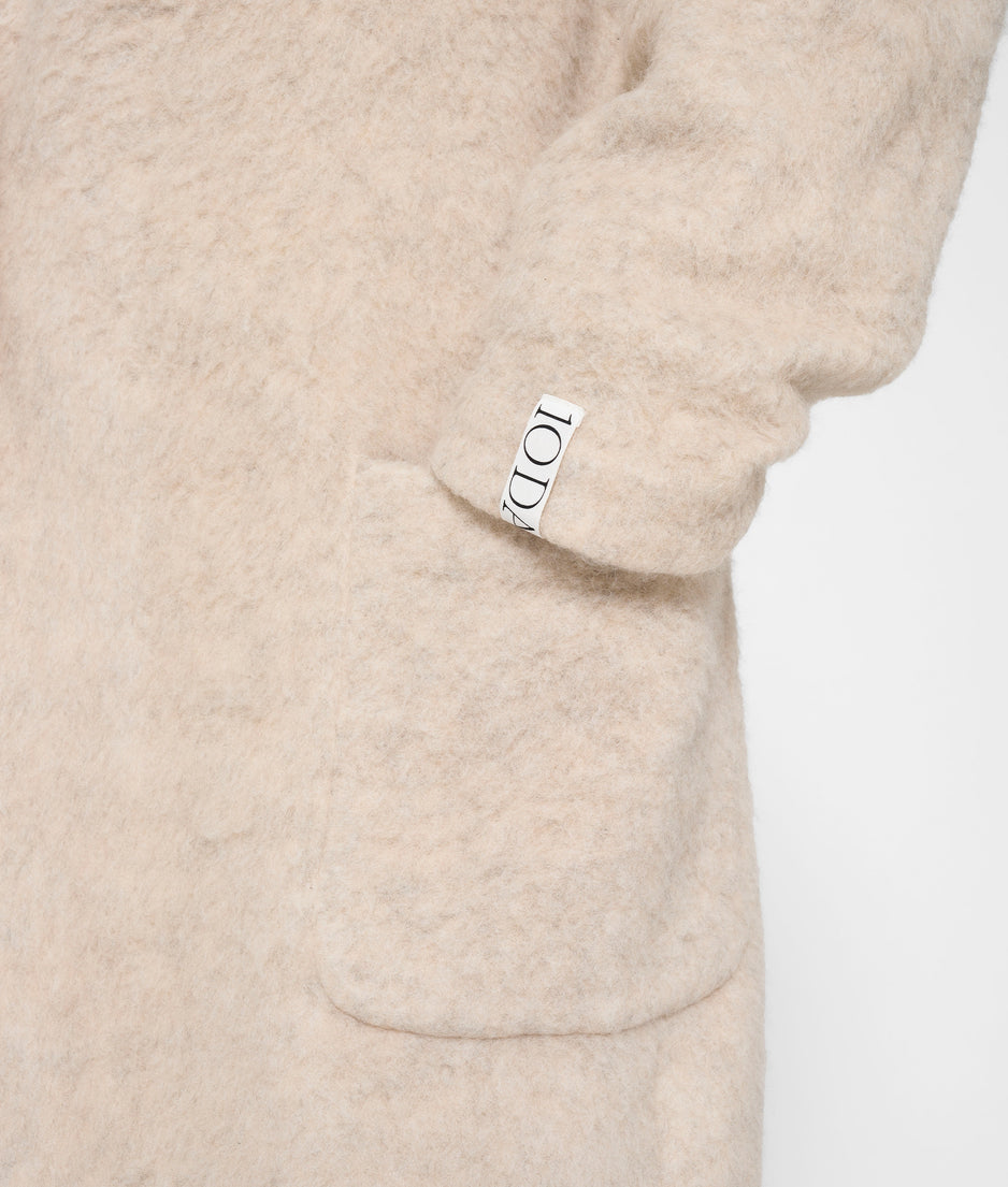 wool coat | ecru