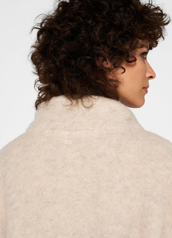 wool coat | ecru