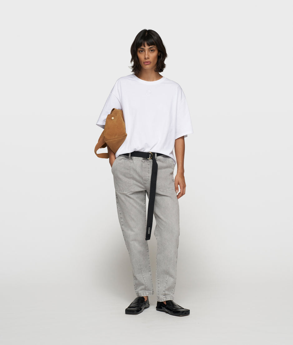 short sleeve tee embro | white