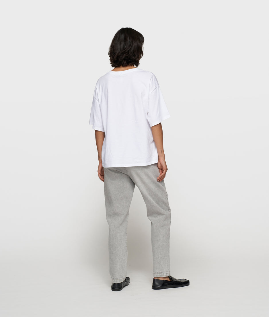 short sleeve tee embro | white