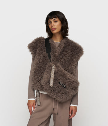 hairy cross body bag | moonrock