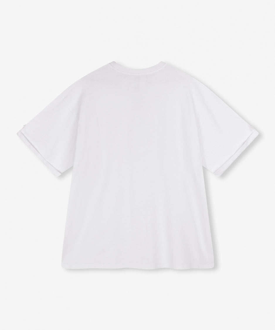 Andy heavy jersey tee | white