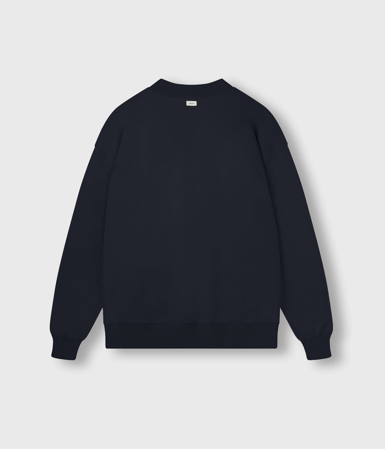 Levi fleece sweater | dark grey blue
