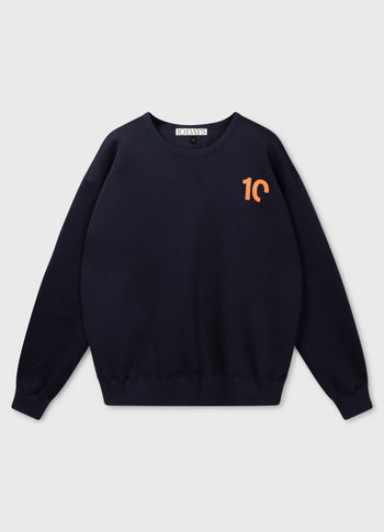 statement sweater | dark blue