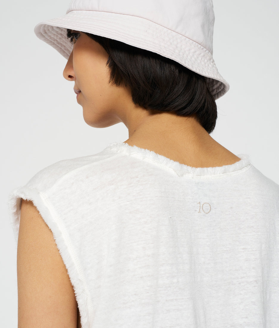 linen singlet dip dye | pale lilac