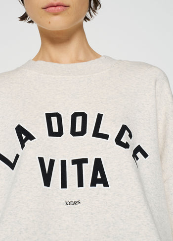 sweater la dolce vita | soft white melee
