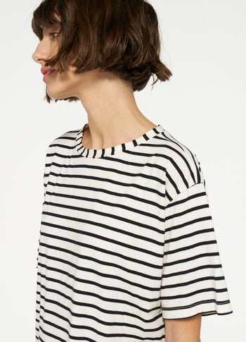 THE TEE STRIPES | white/black
