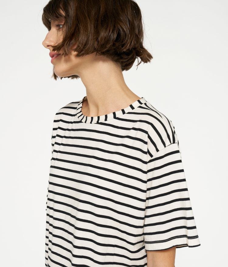 THE TEE STRIPES | white/black